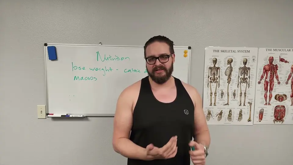 Still from Brad Glaser's Nutrition 101 lecture.